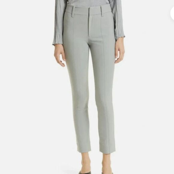 Vince Sage Green mid-rise slim-fit dress pants size 0 NWT - Picture 1 of 11